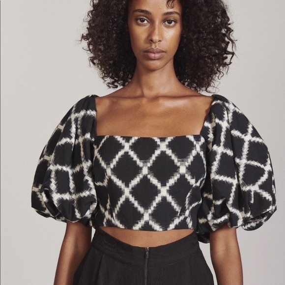 Rachel Comey Limbara Top in Black Plaid - size 0 - Picture 2 of 4